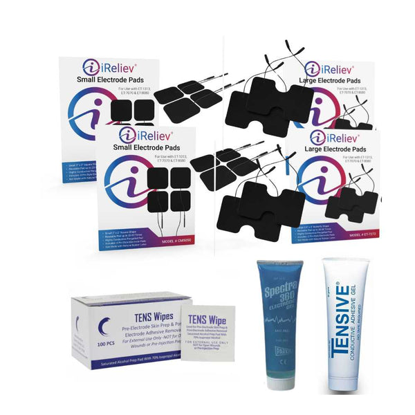 Wired Small and Large Electrode Pad Bundle - iReliev Refill Kits