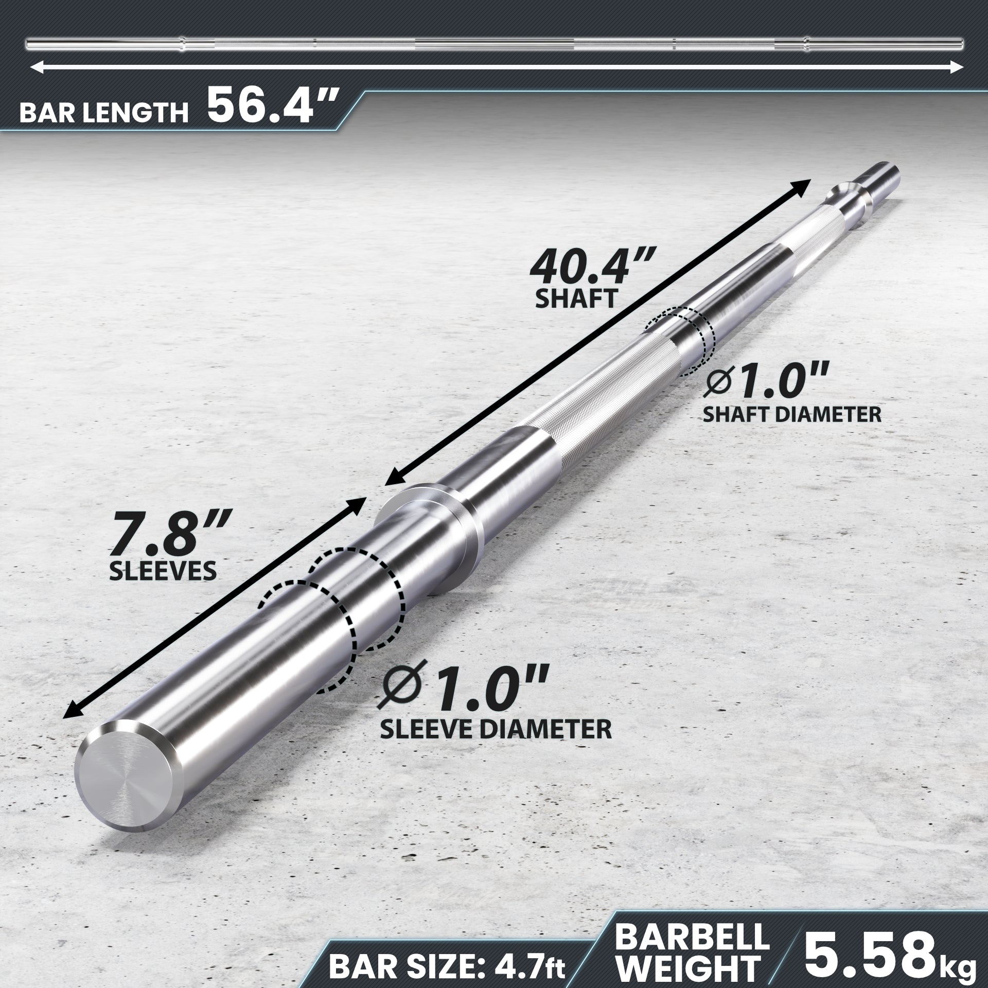 Synergee 1" Barbell