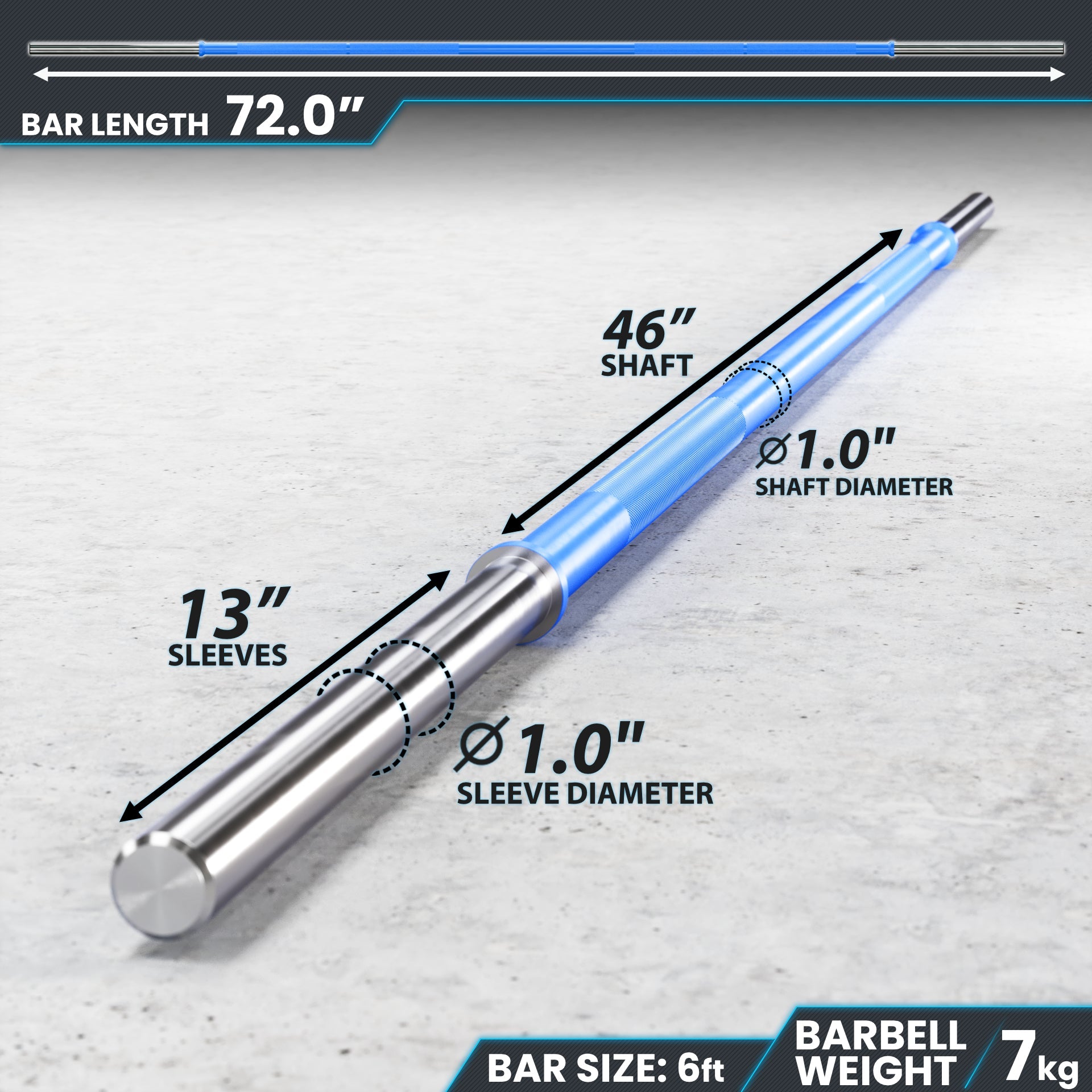 Synergee 1" Barbell