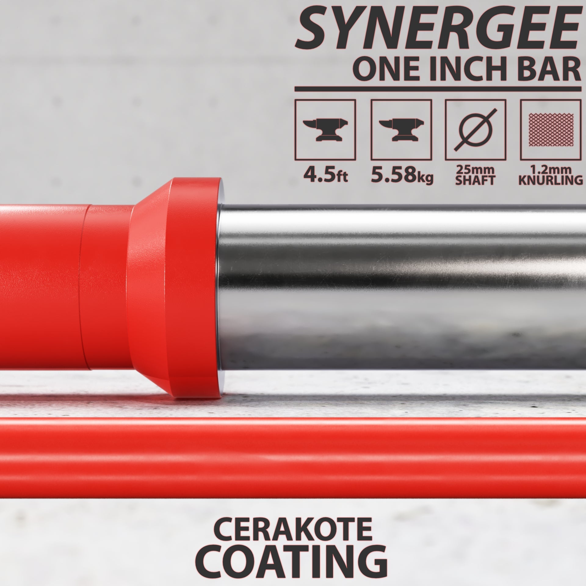 Synergee 1" Barbell