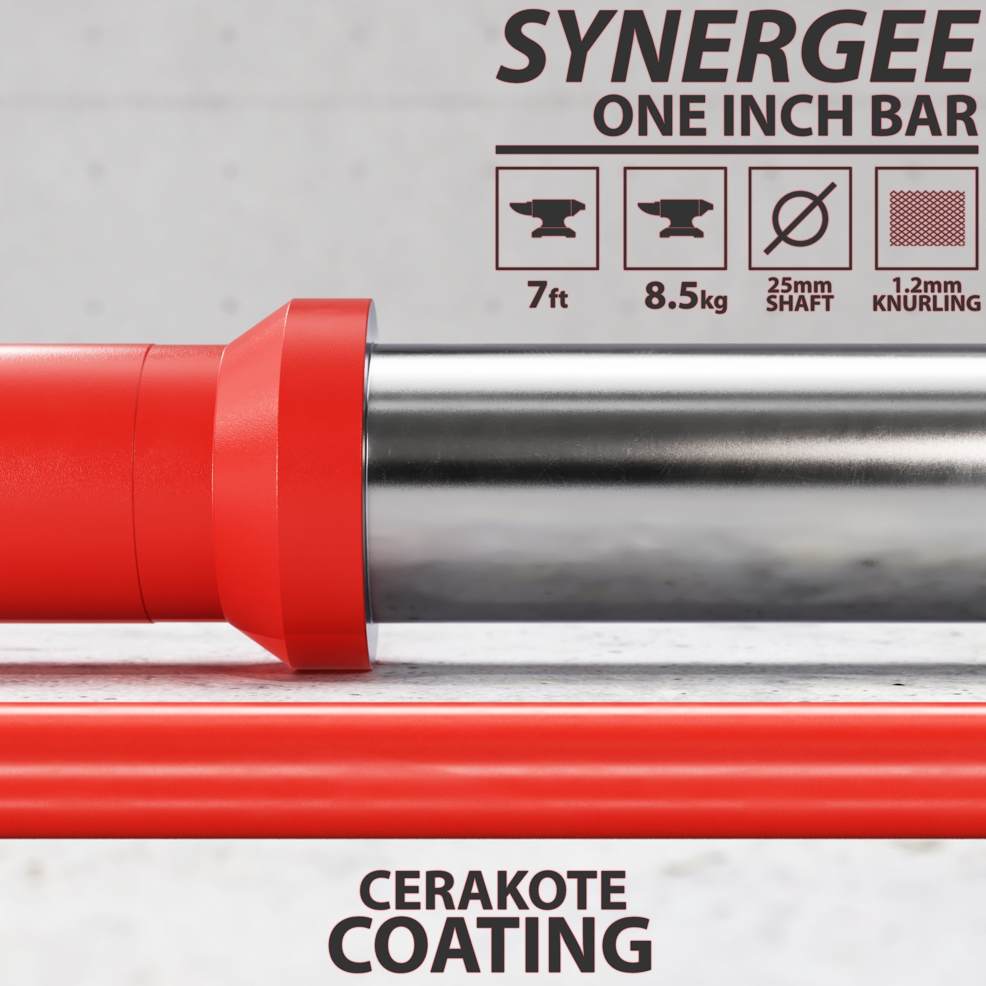 Synergee 1" Barbell