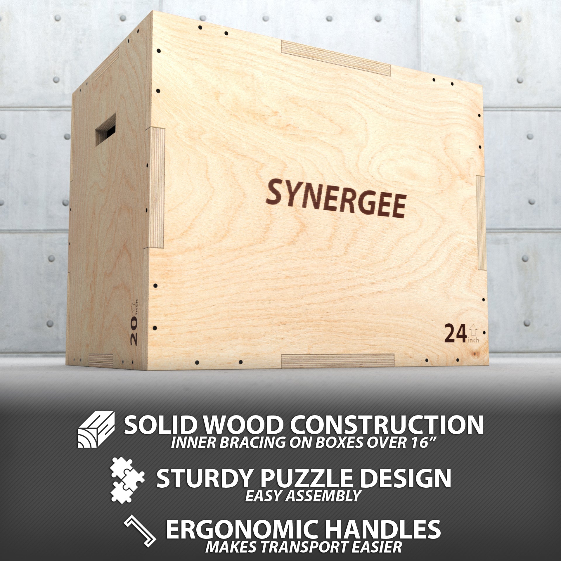 Synergee 3-in-1 Wood Plyo Boxes