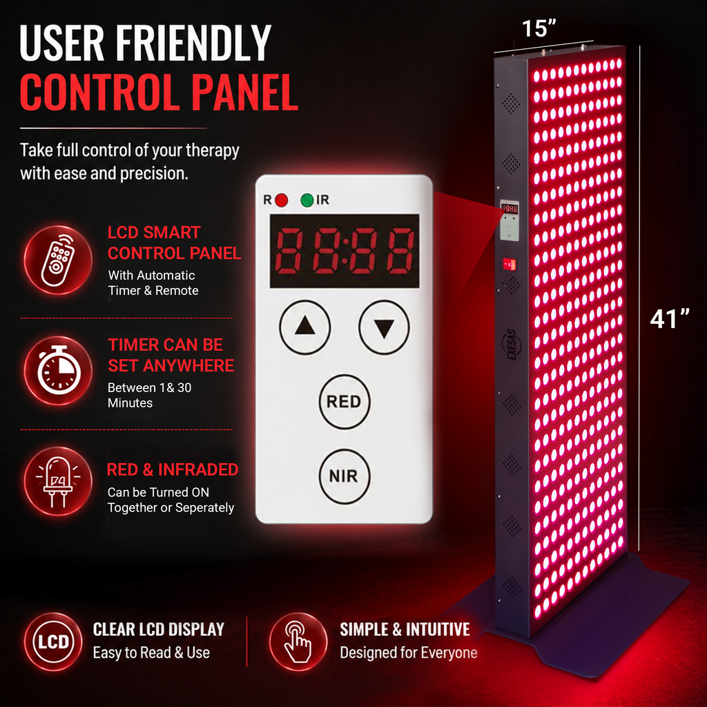 EXESAS 1620W Red Light Therapy Panel — Full Body 4-Wavelength