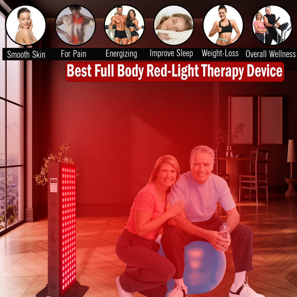 EXESAS 600W Red Light Therapy Panel — Full Body 4-Wavelength