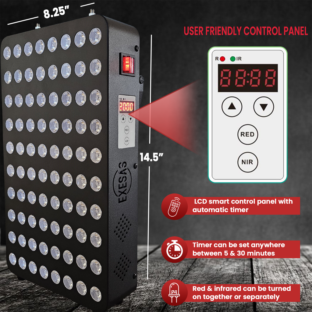 EXESAS 400W Red Light Therapy Panel — Full Body 660nm & 850nm