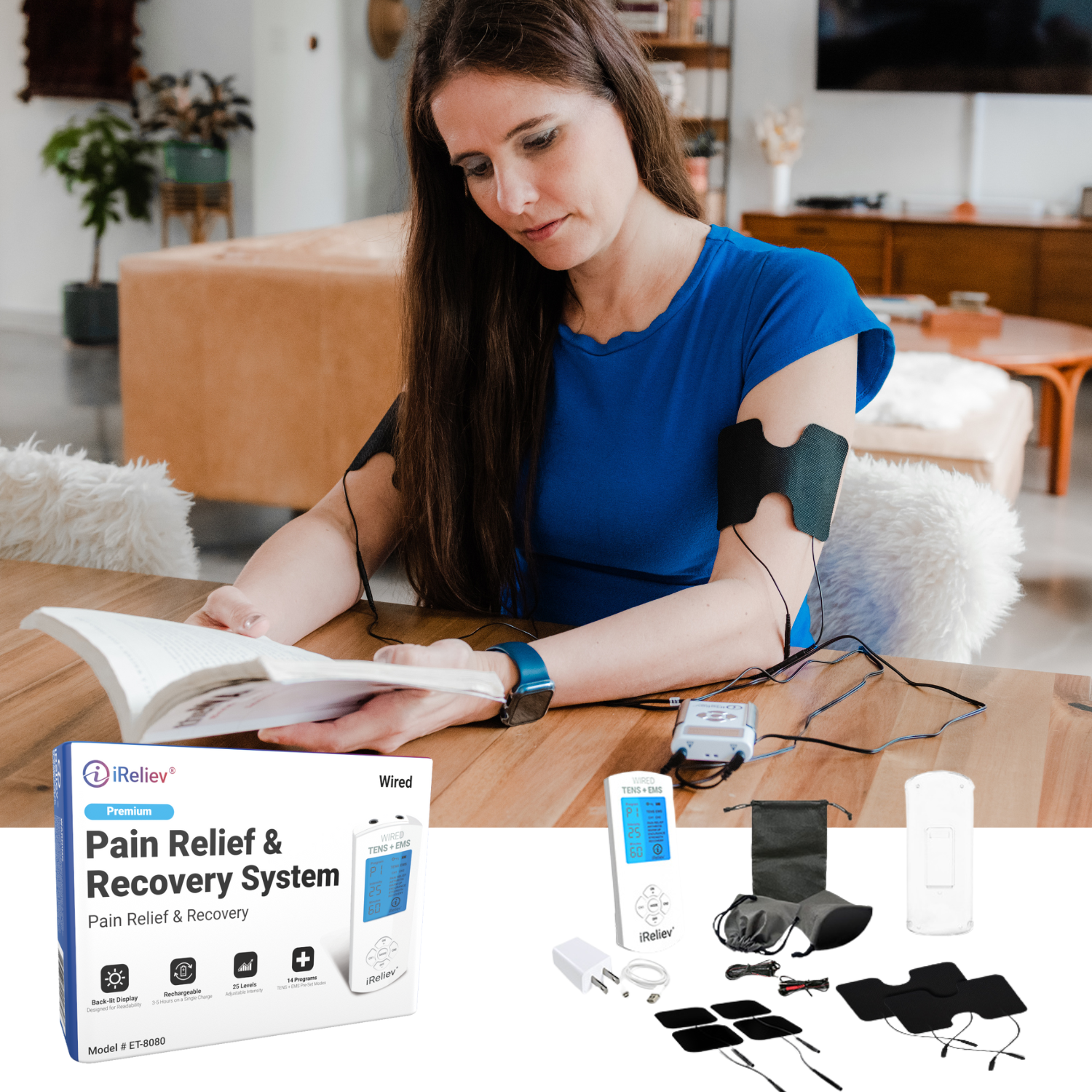 Premium TENS + EMS Pain Relief & Recovery - iReliev TENS Unit