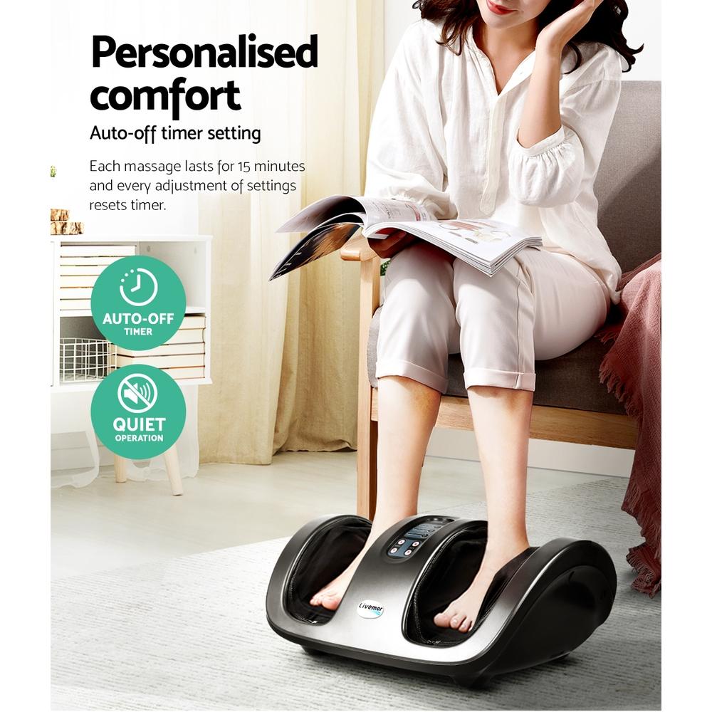 Livemor Shiatsu Foot Massager — Kneading, Rolling & Air Compression