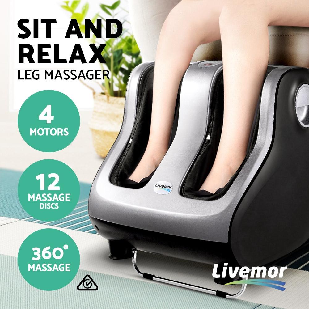 Livemor 5-in-1 Shiatsu Leg & Foot Massager — Calf, Ankle & Foot Relief