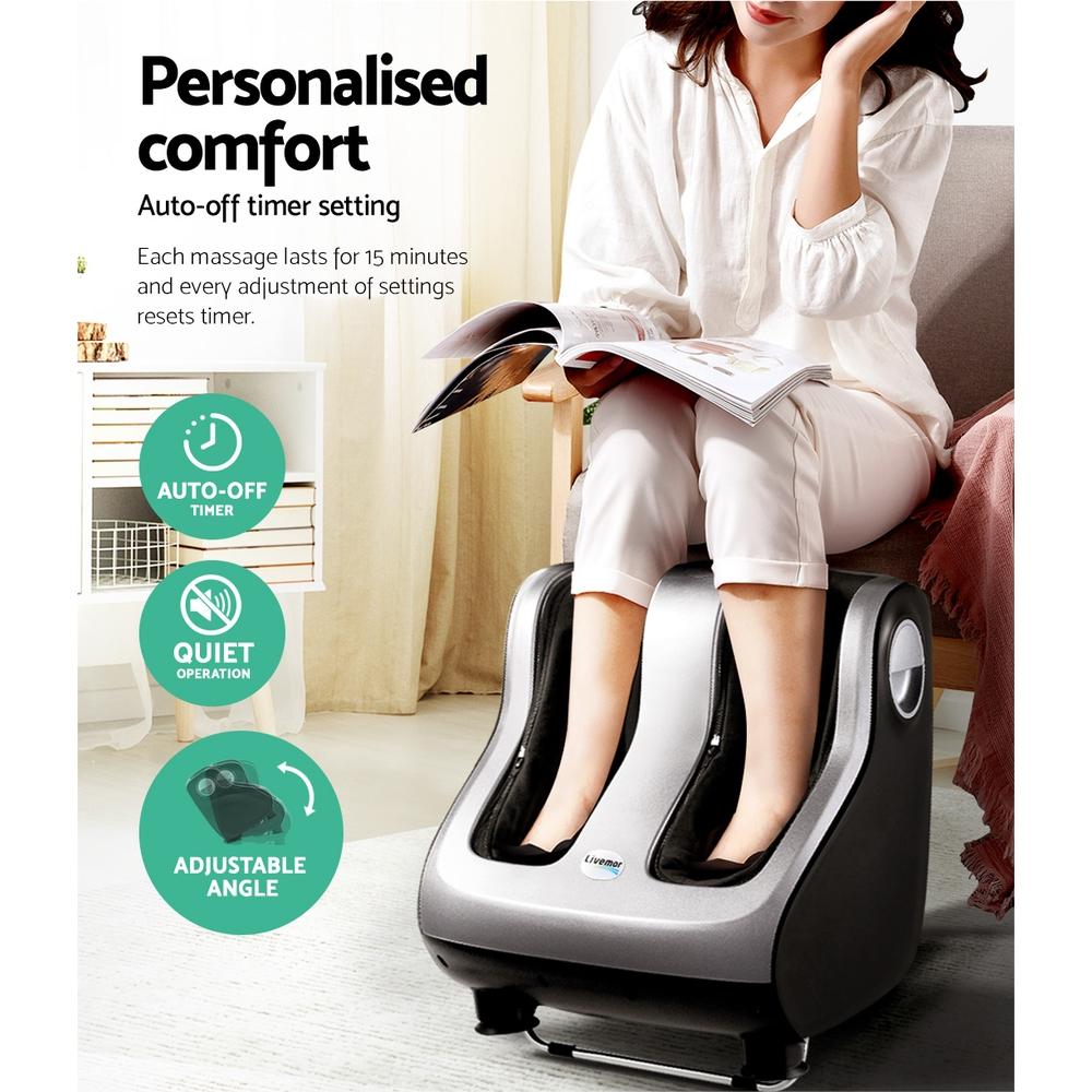 Livemor 5-in-1 Shiatsu Leg & Foot Massager — Calf, Ankle & Foot Relief