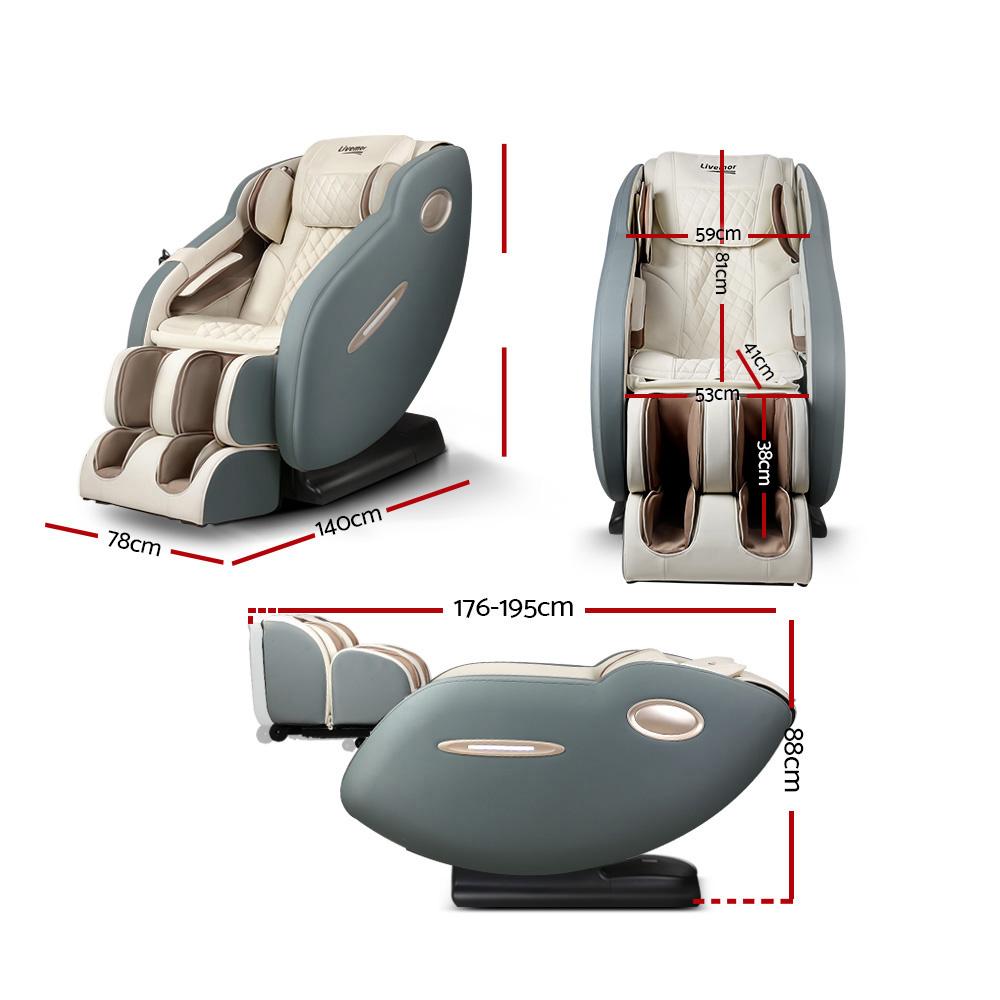 Livemor Electric Massage Chair Recliner SL Track Shiatsu Heat Back - Livemor Massage Chair