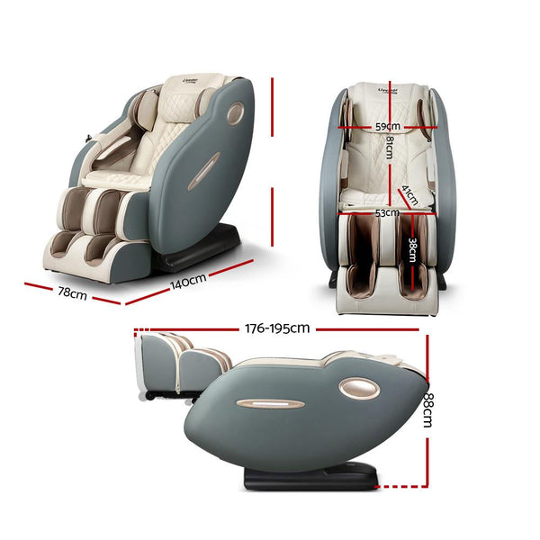 Livemor Electric Massage Chair Recliner SL Track Shiatsu Heat Back - Livemor Massage Chair