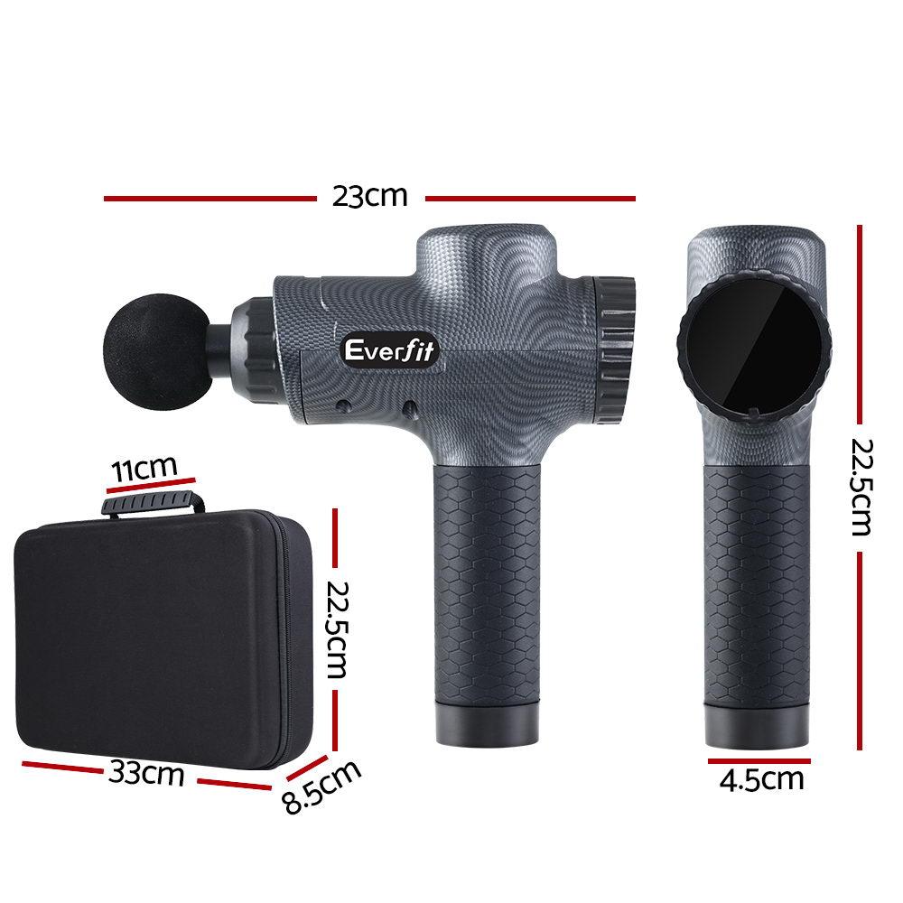 Everfit Massage Gun 30 Speed 6 Heads Vibration Muscle Massager - Ozdingo Massage Gun