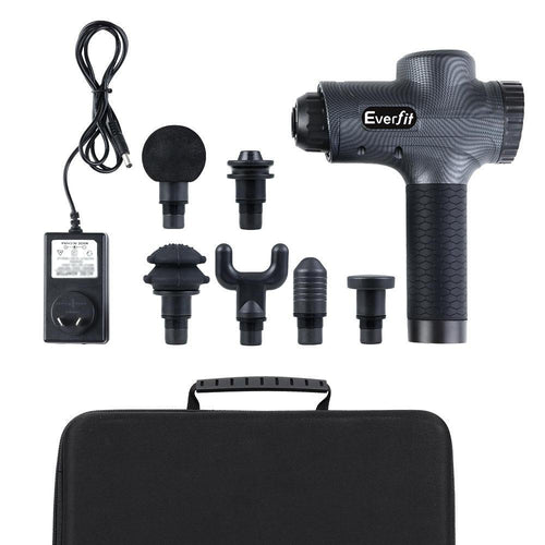 Everfit Massage Gun 30 Speed 6 Heads Vibration Muscle Massager