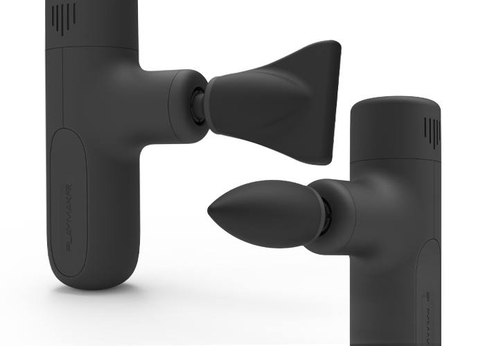 MVPmini DynamicDuo with Edge and Bullet Massage Heads - iReliev Percussion Massager Accessories