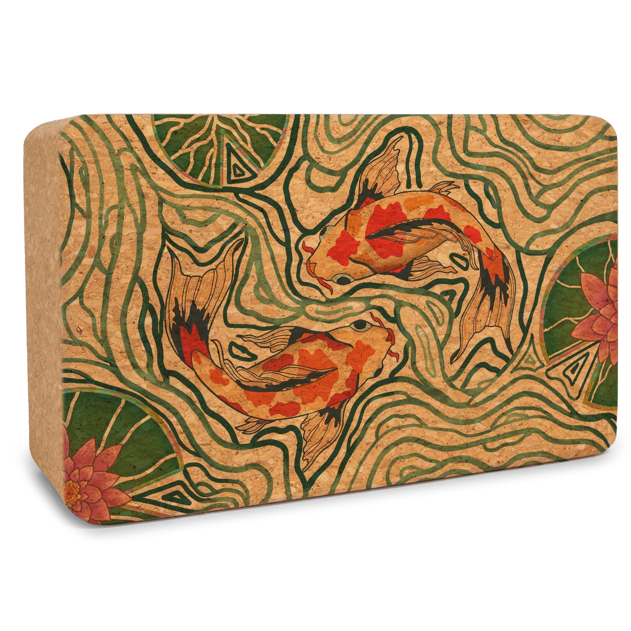 Pond of Harmony Cork Yoga Block - Yoloha Yoga Yoga & Pilates Blocks