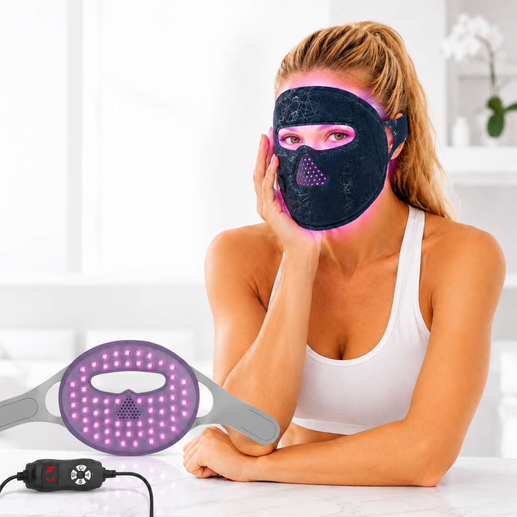 Red Light Therapy Mask for Face, LED Light Therapy for Anti-Aging & Skin Rejuvenation - iReliev Red Light Therapy