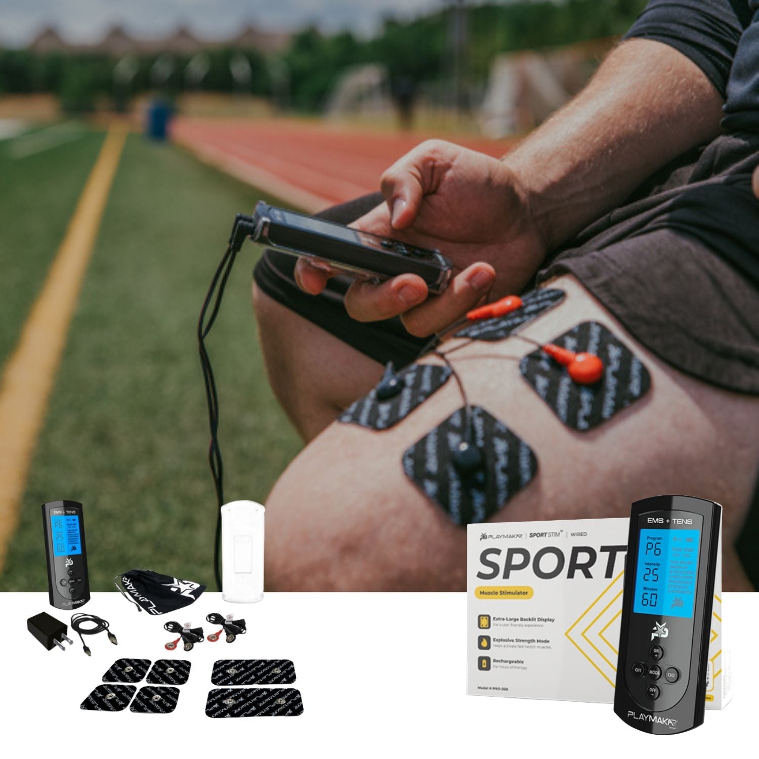 SPORT TENS + EMS Muscle Stimulator - iReliev TENS Unit