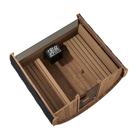 SaunaLife Model E7W barrel sauna