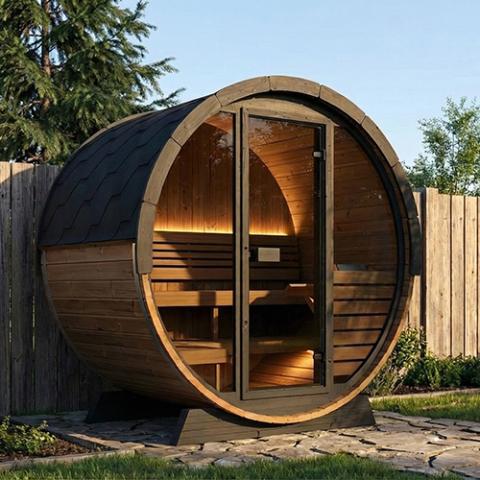 SaunaLife Model EE6G barrel sauna