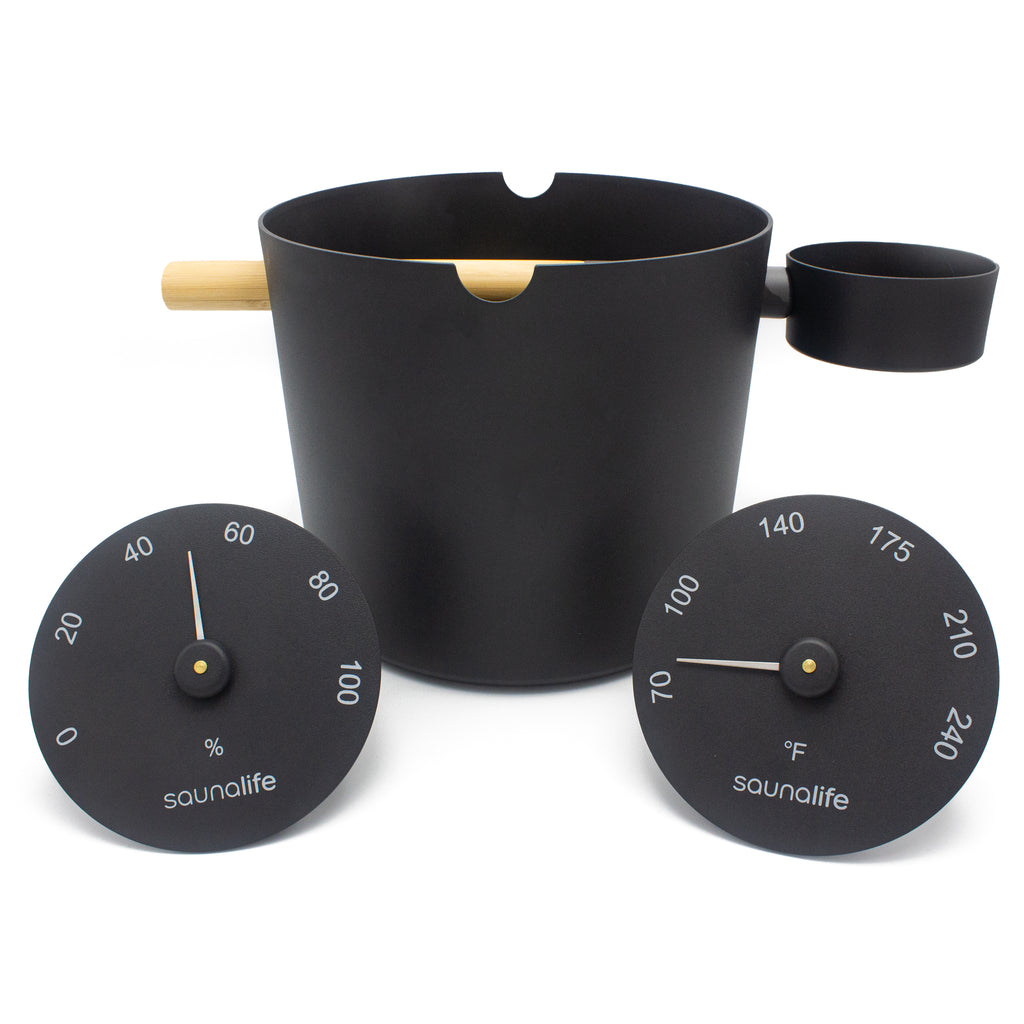 SaunaLife Essentials Set 5 bucket and ladle