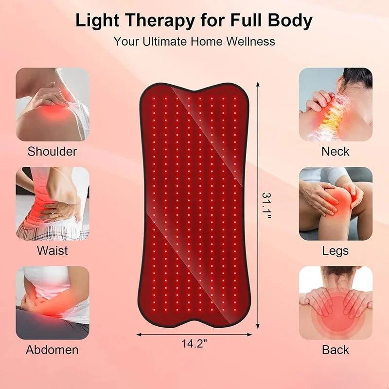 210 LED Red & Infrared Light Therapy Pad — Full Body Face & Body Treatment