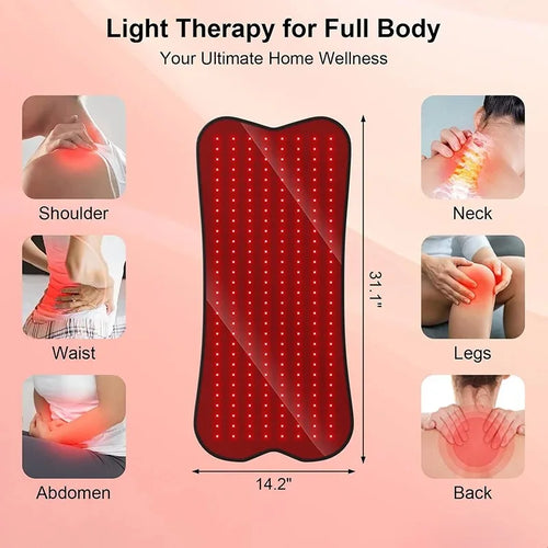 210 LED Red & Infrared Light Therapy Pad — Full Body Face & Body Treatment