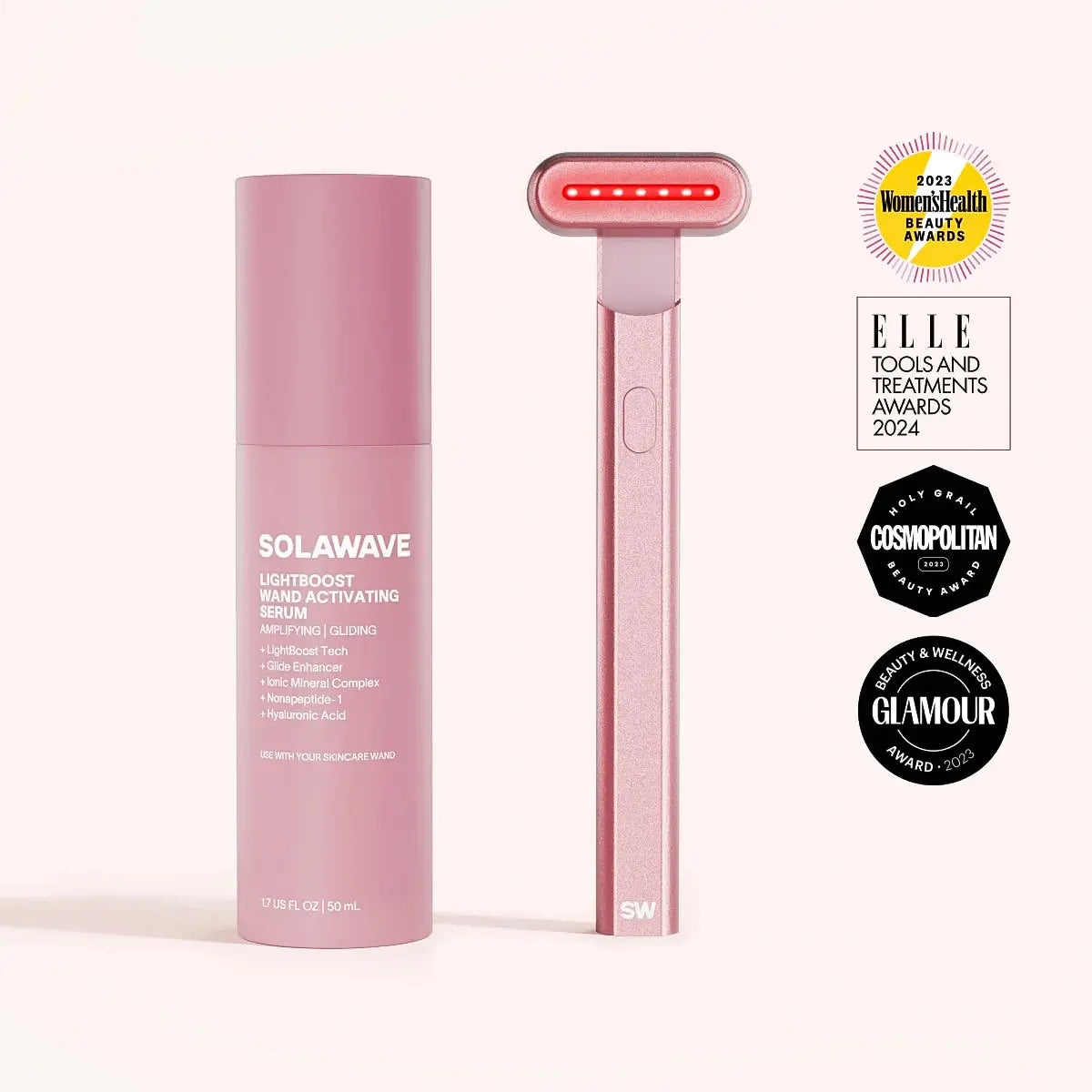 4-in-1 Red Light Therapy Wand & Activating Serum Kit - Solawave Skincare Tools
