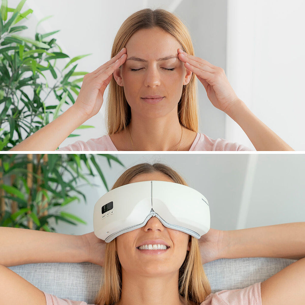 InnovaGoods 4-in-1 Eye Massager — Air Compression, Heat & Bluetooth