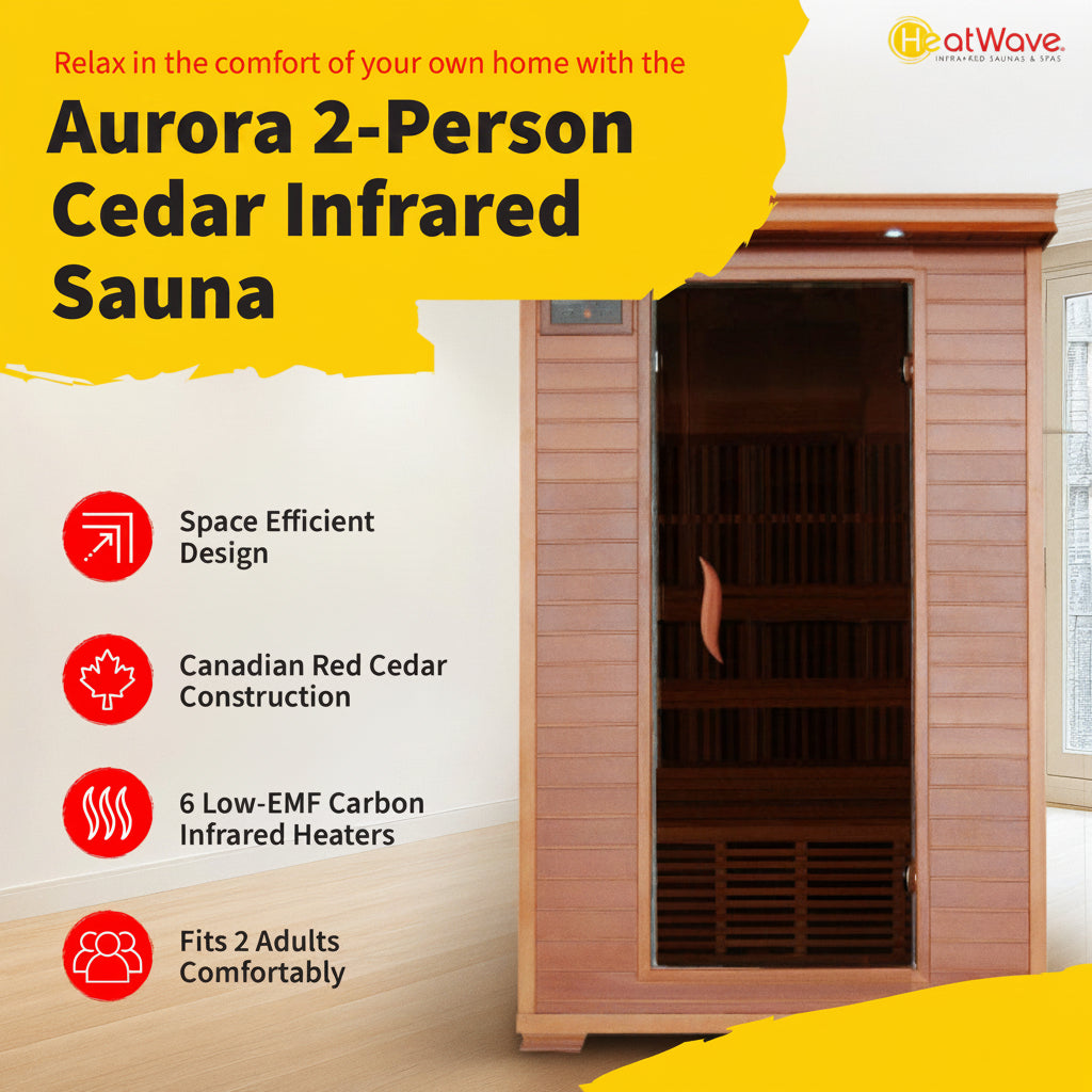 The Aurora — 2-Person Cedar Infrared Sauna