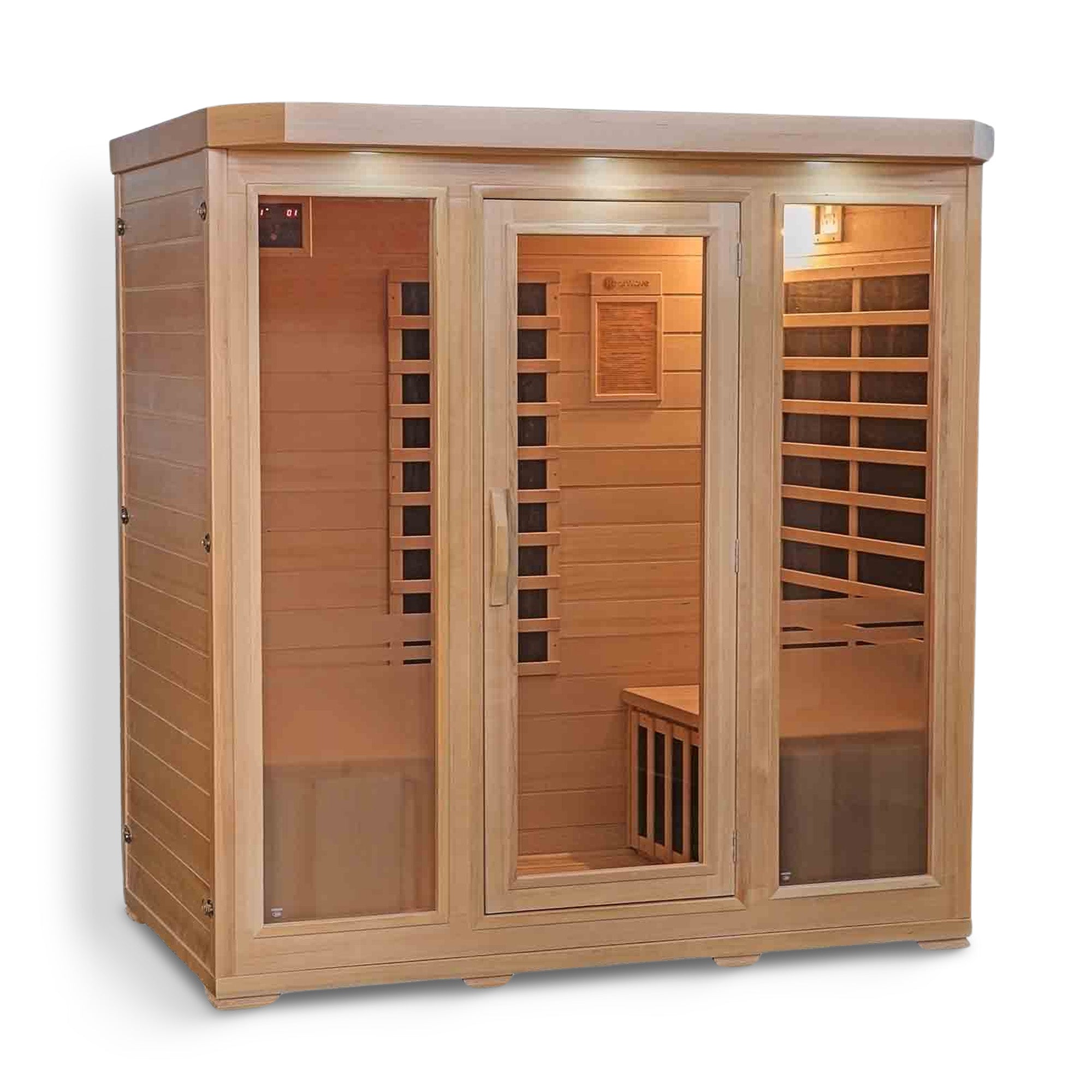 The Meridian — 4-Person Hemlock Infrared Sauna