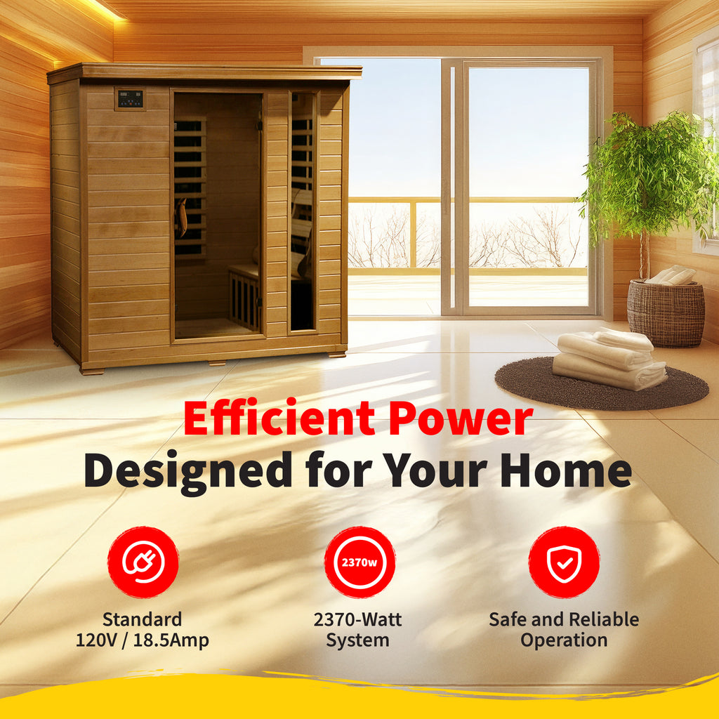 The Highland — 4-Person Hemlock Infrared Sauna
