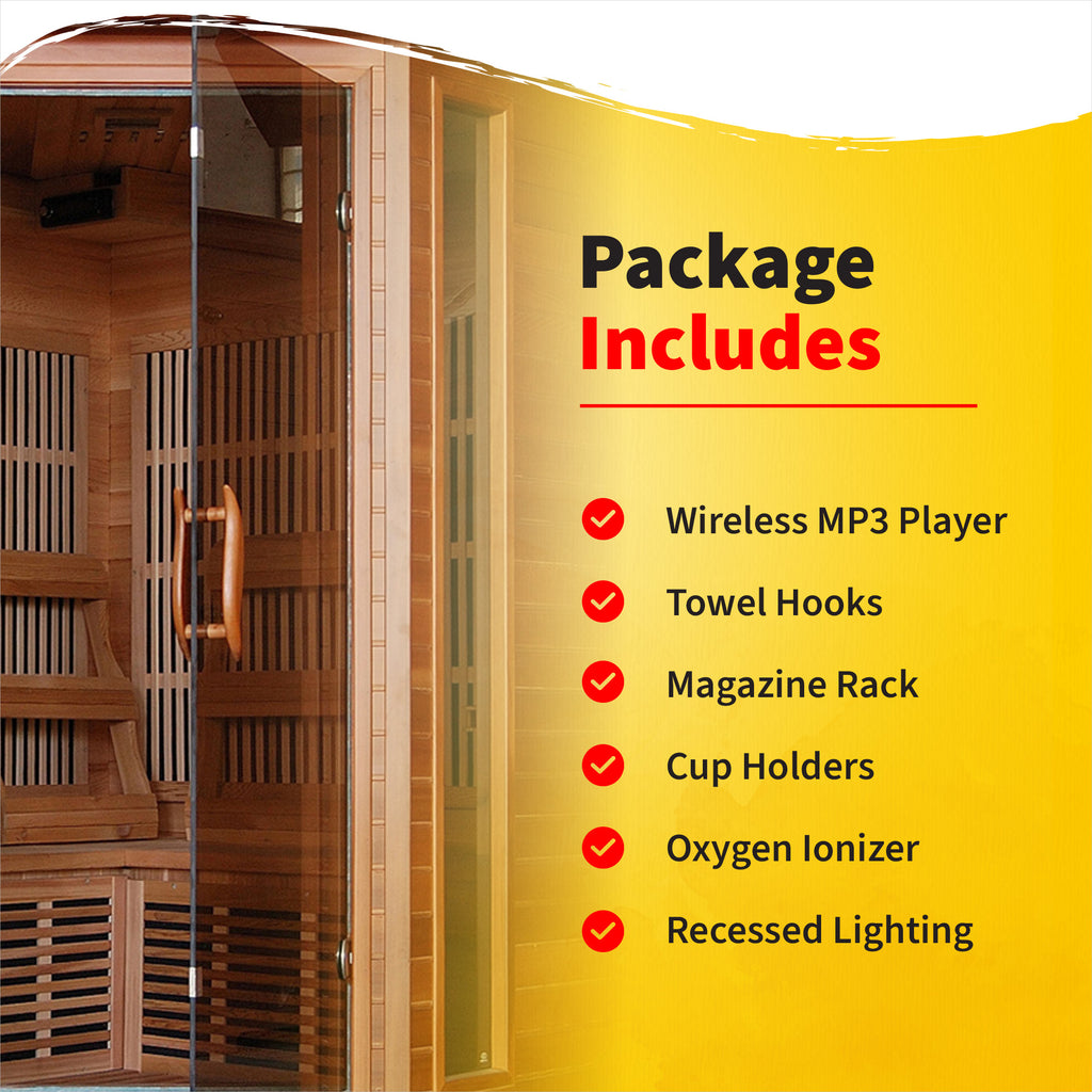 The Aurora — 3-Person Cedar Corner Infrared Sauna