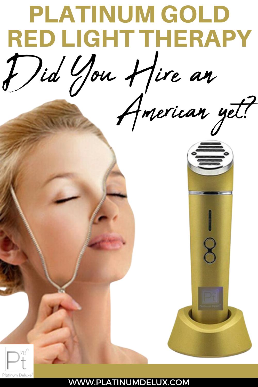Platinum Gold Red Light Therapy Panel — Full Body Near Infrared Treatment