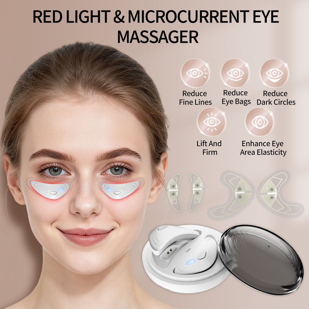 Magnetic Red Light Eye Patch Massager — EMS, Anti-Aging & Dark Circle Relief