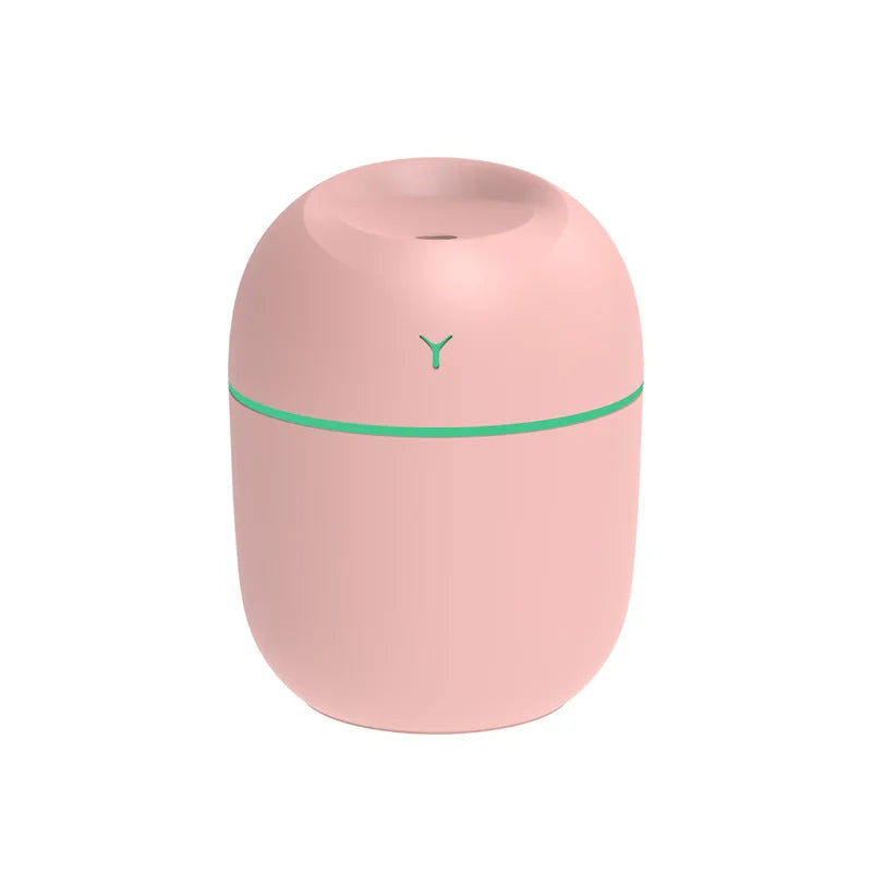 Mini USB Ultrasonic Humidifier & Aroma Diffuser — LED Night Light, 3 Colors