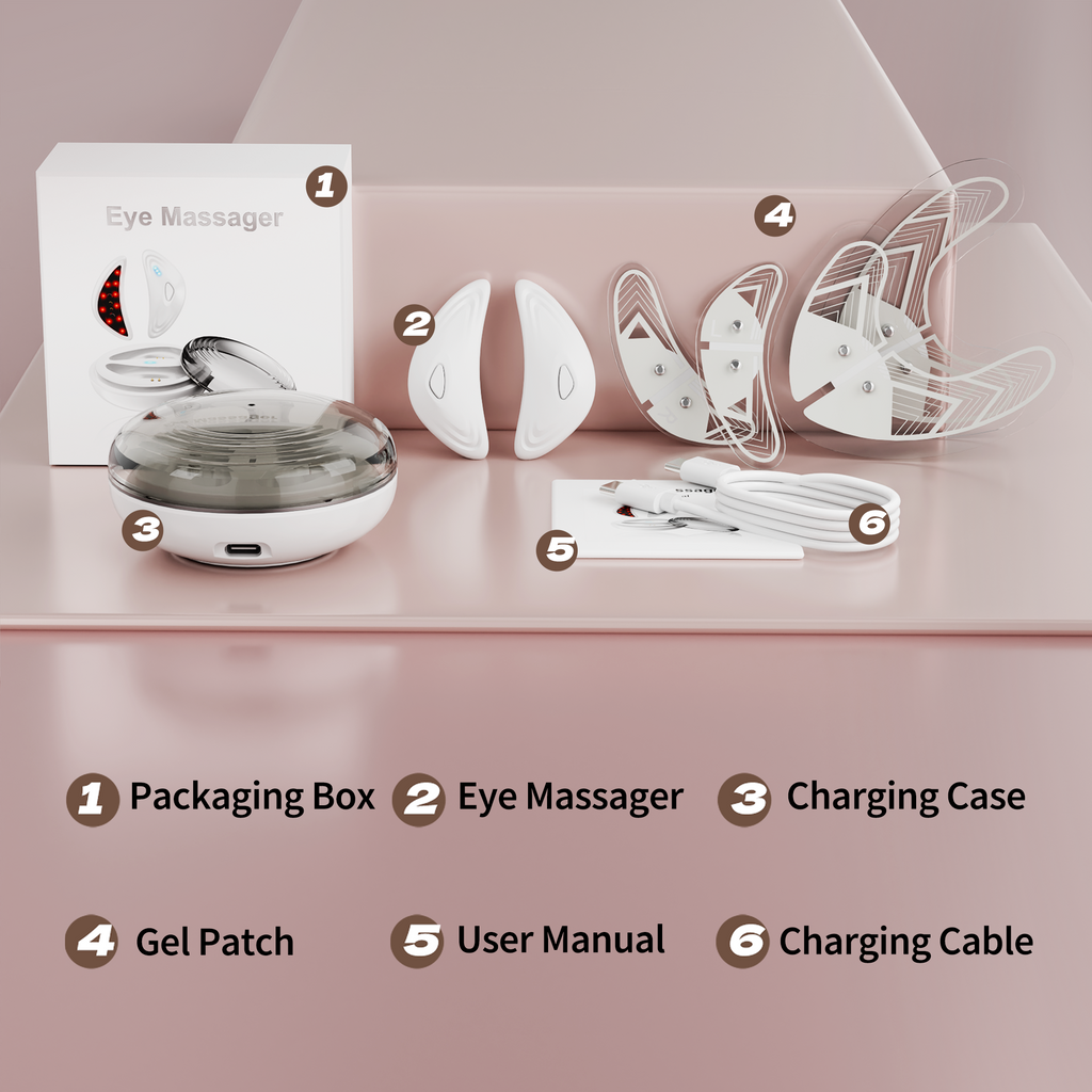 Magnetic Red Light Eye Patch Massager — EMS, Anti-Aging & Dark Circle Relief