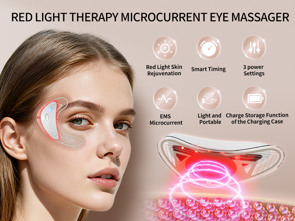 Magnetic Red Light Eye Patch Massager — EMS, Anti-Aging & Dark Circle Relief