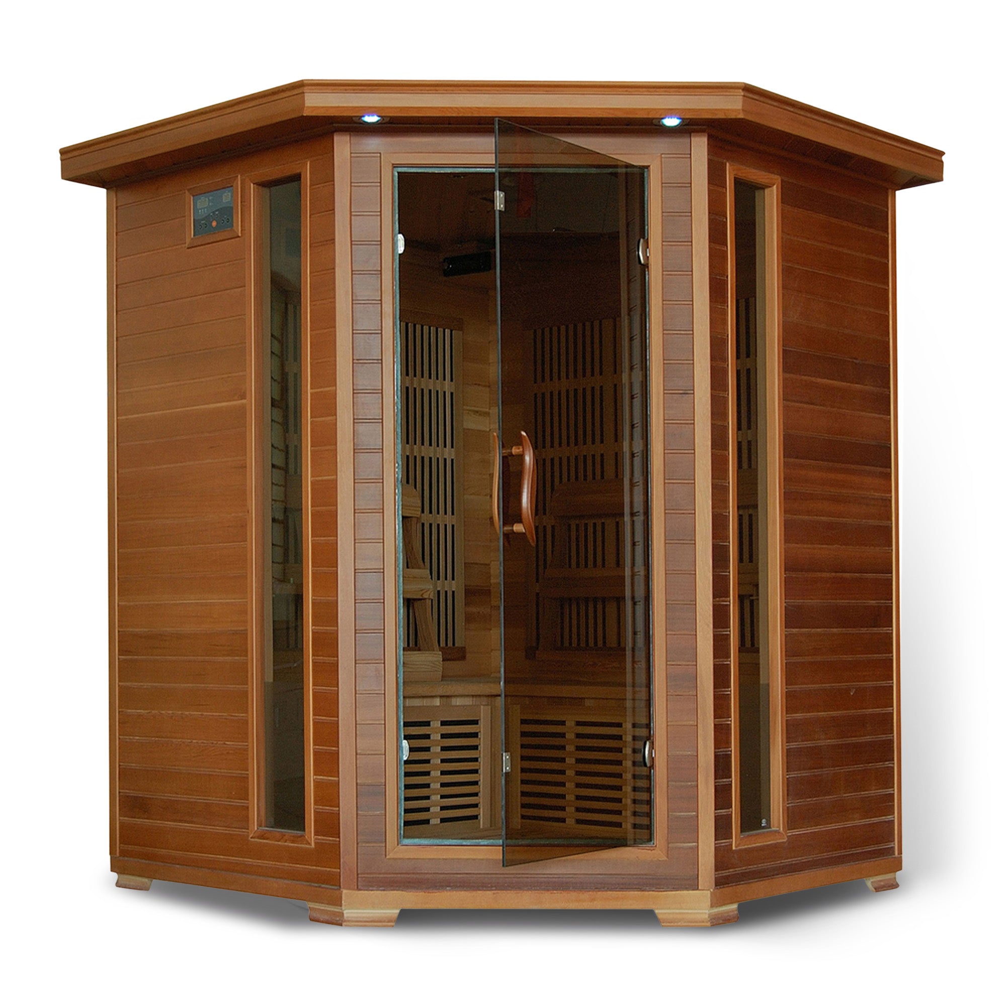 The Aurora — 4-Person Cedar Corner Infrared Sauna
