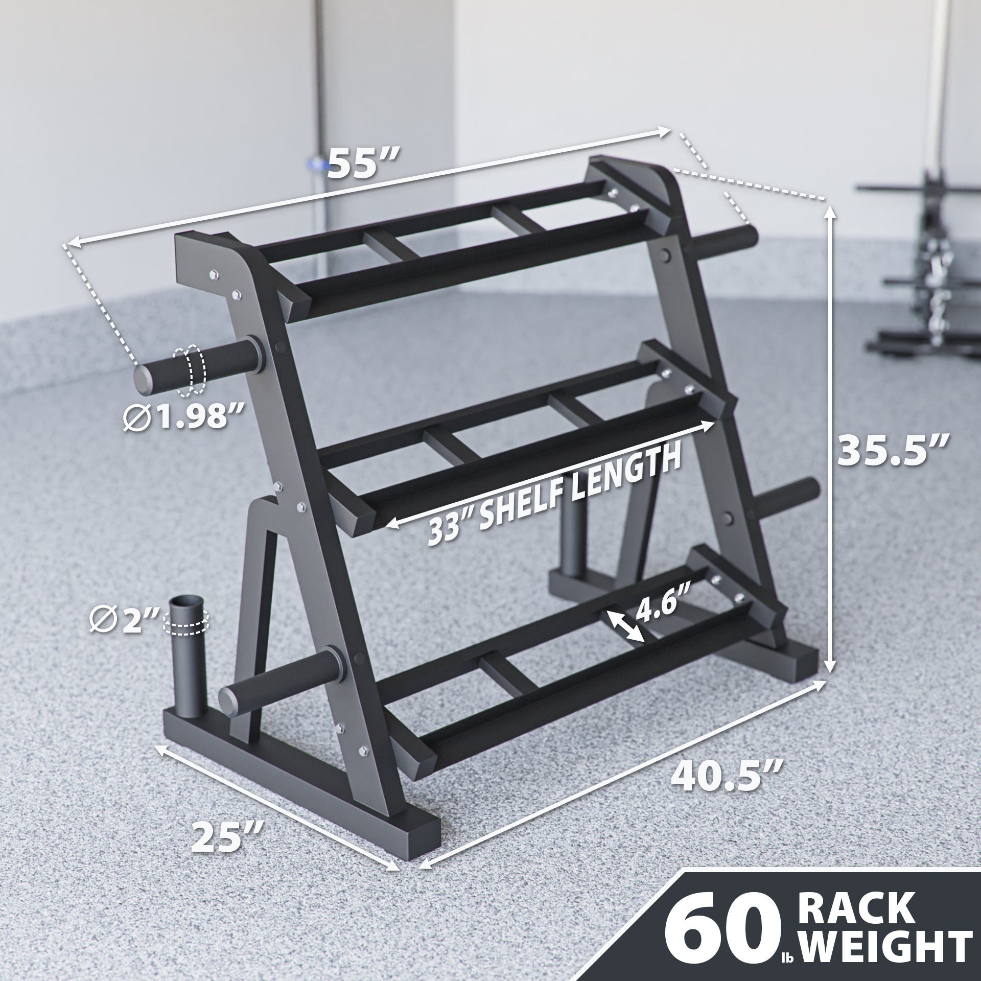 Synergee Dumbbell & Kettlebell Rack