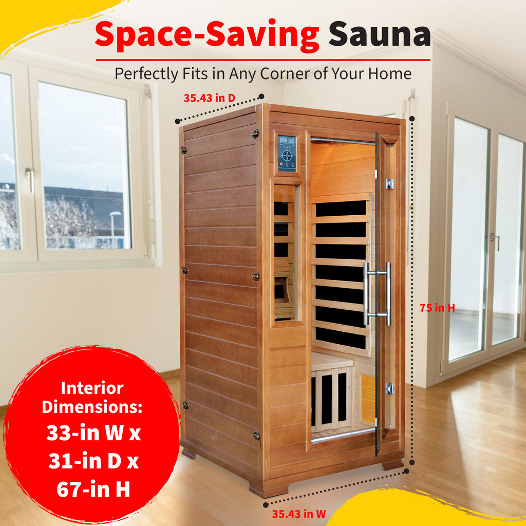 The Zenith — 1-2 Person Hemlock Infrared Sauna