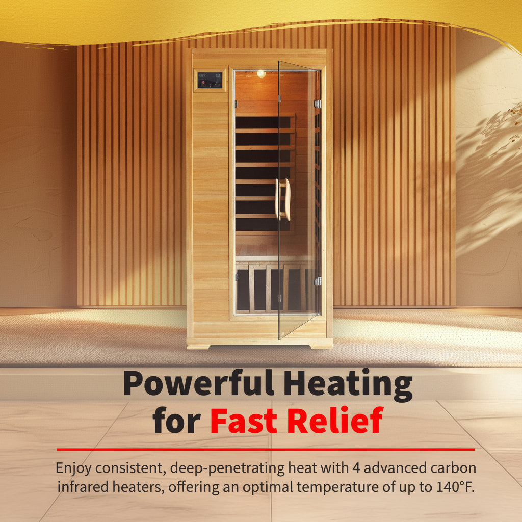 The Haven — 1-2 Person Hemlock Infrared Sauna (Carbon)