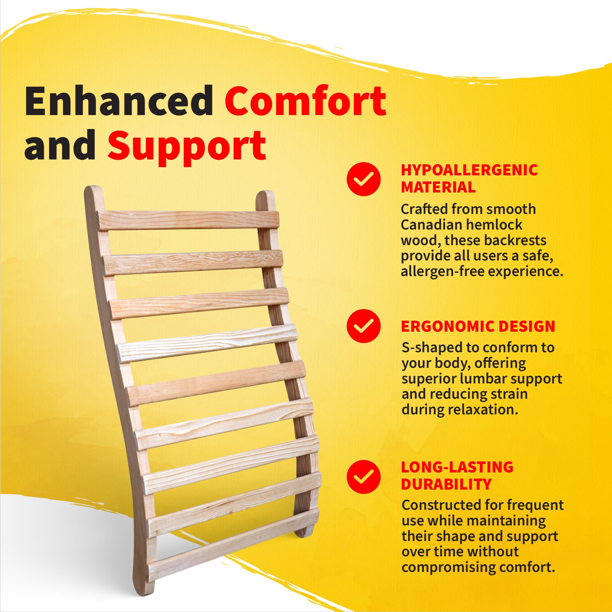 Universal Sauna Backrest - Set of 2