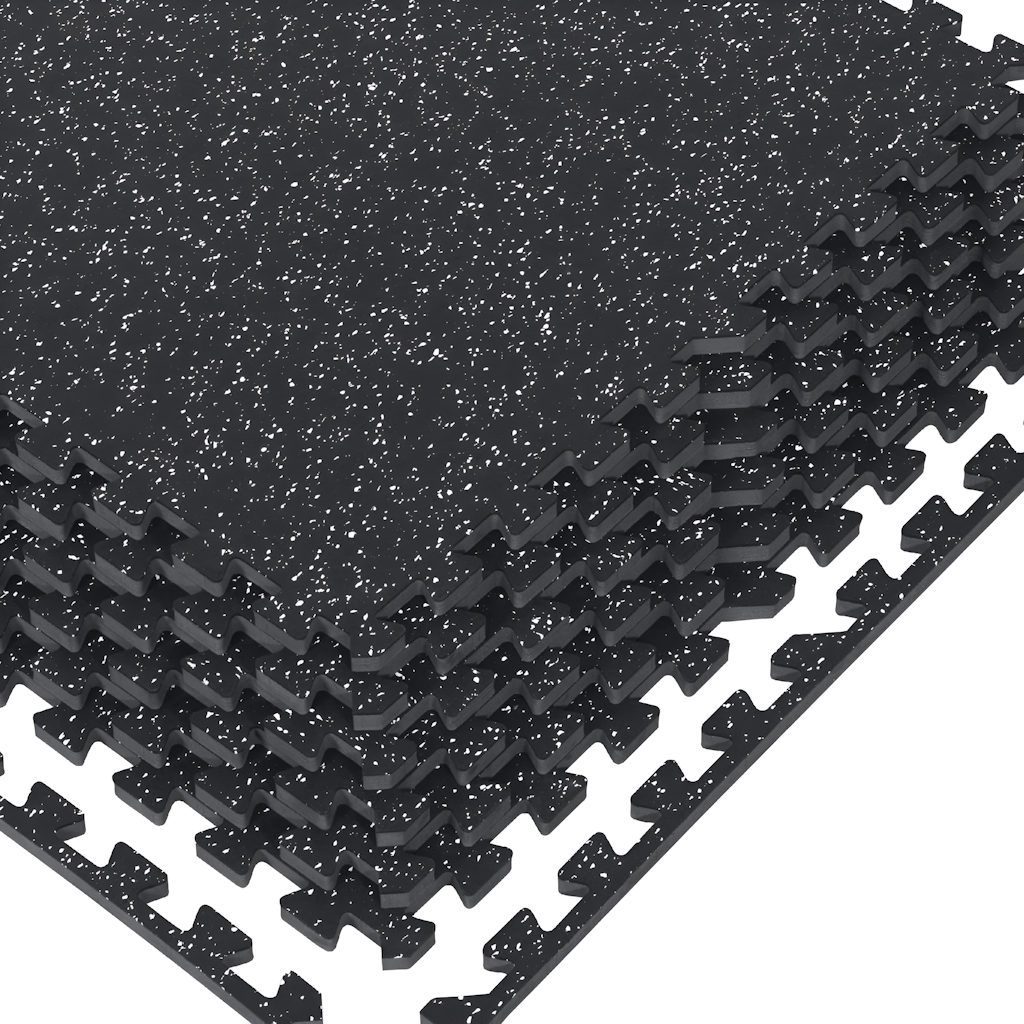 Gym Rubber Floor Interlock Title 1/2" Thik(Pack OF 6) Size 24X24 Inch - Orchid Semele Sports & Outdoors