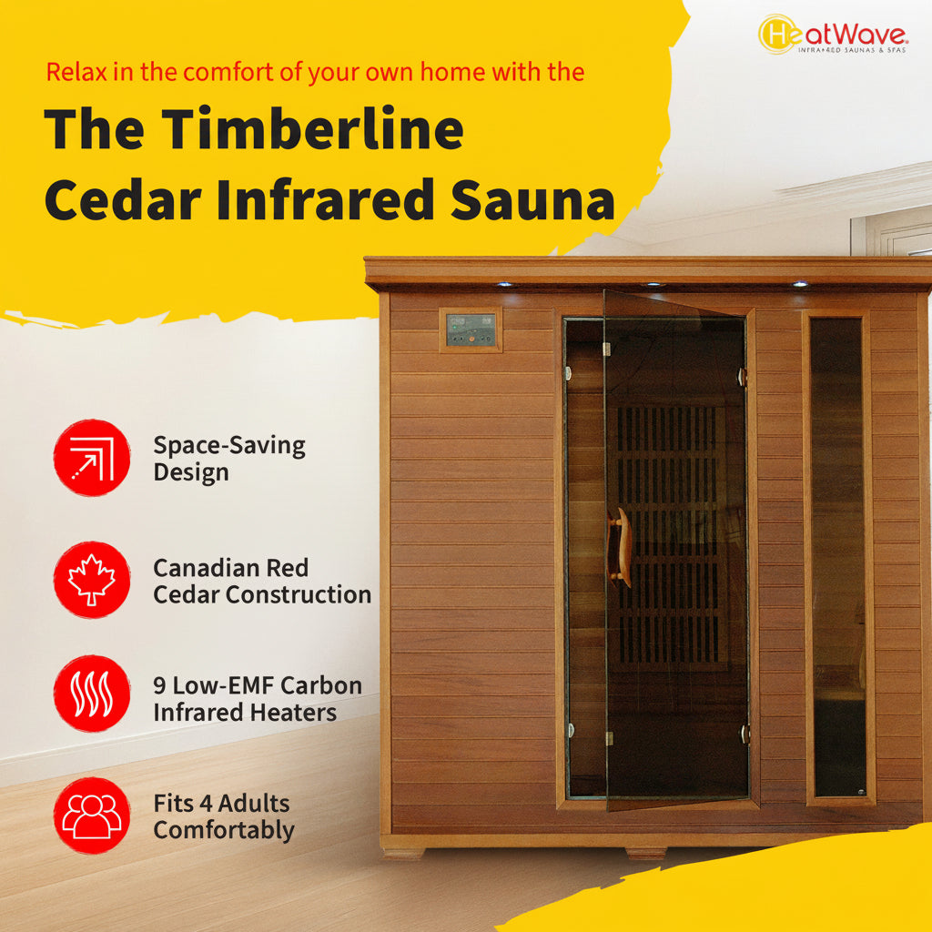 The Timberline — 4-Person Cedar Infrared Sauna