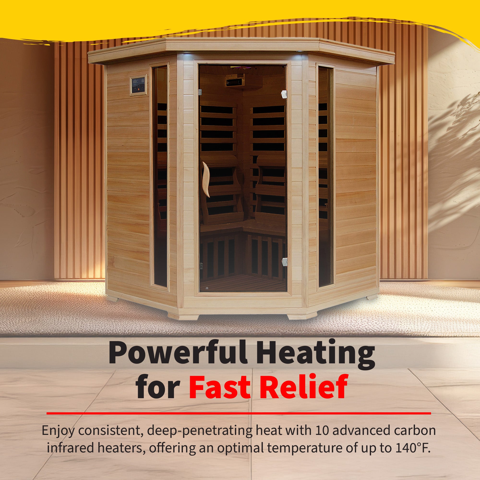 The Ridgeline — 4-Person Hemlock Corner Infrared Sauna