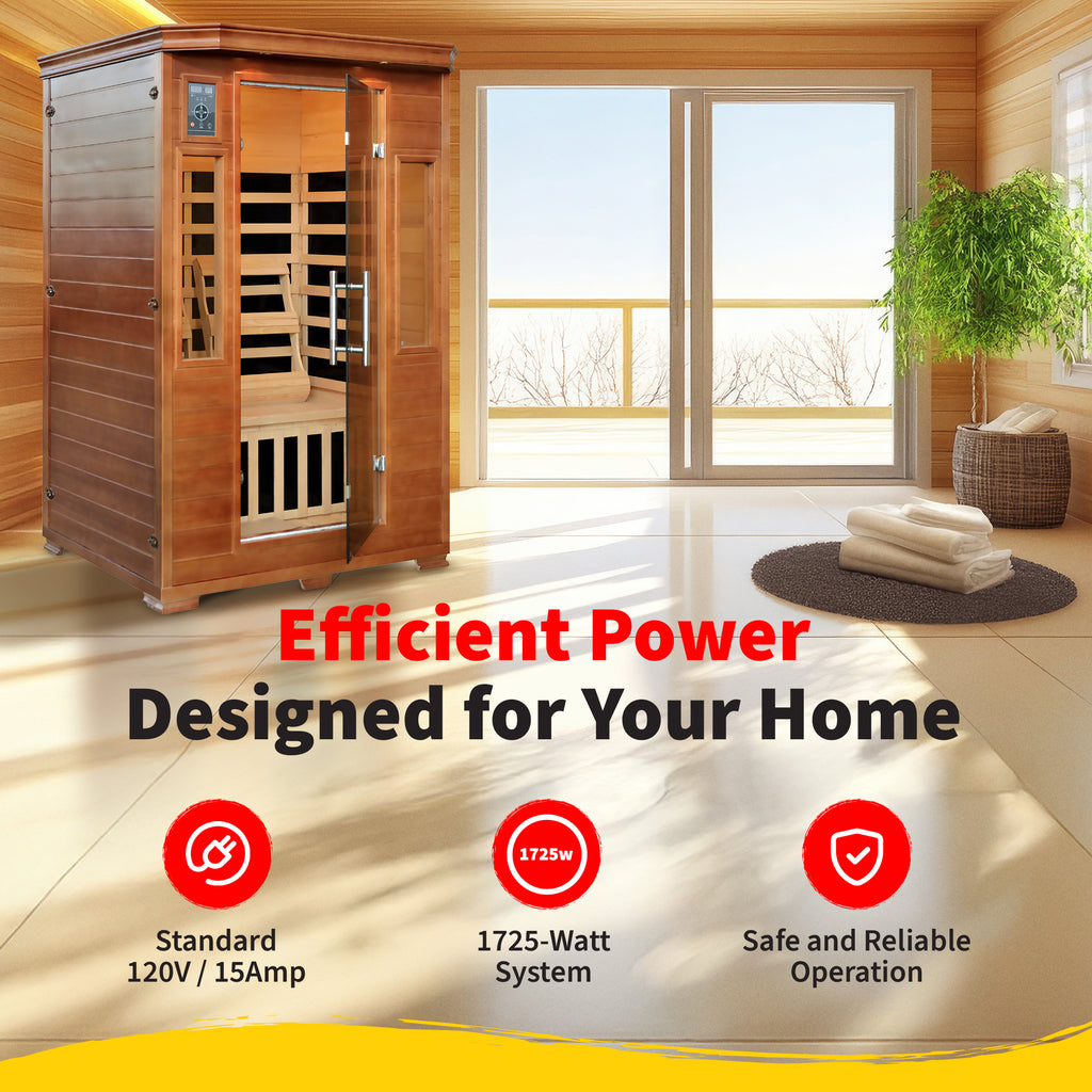The Zenith — 2-Person Hemlock Infrared Sauna