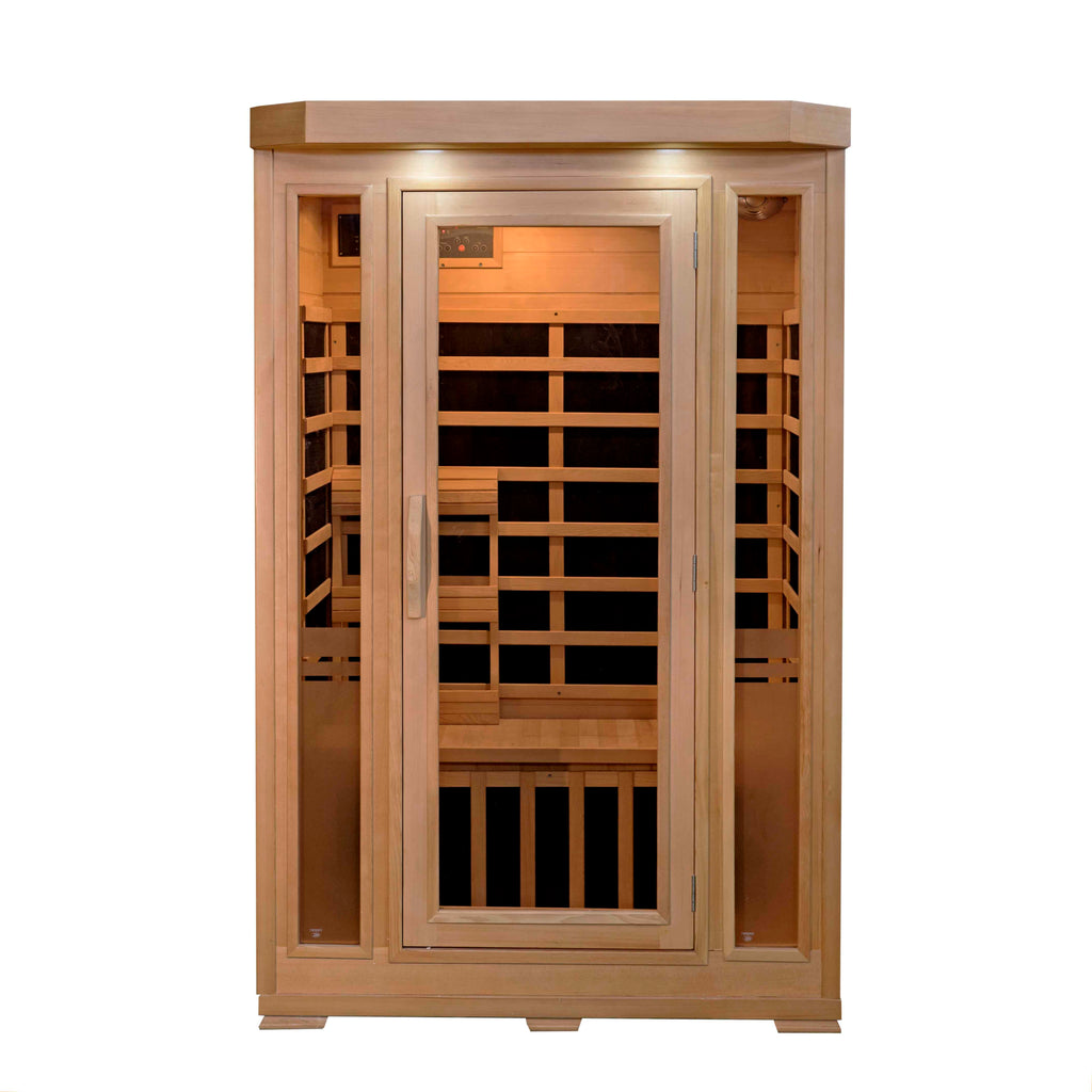 The Meridian - 2-Person Hemlock Infrared Sauna - HeatWave Premium Sauna