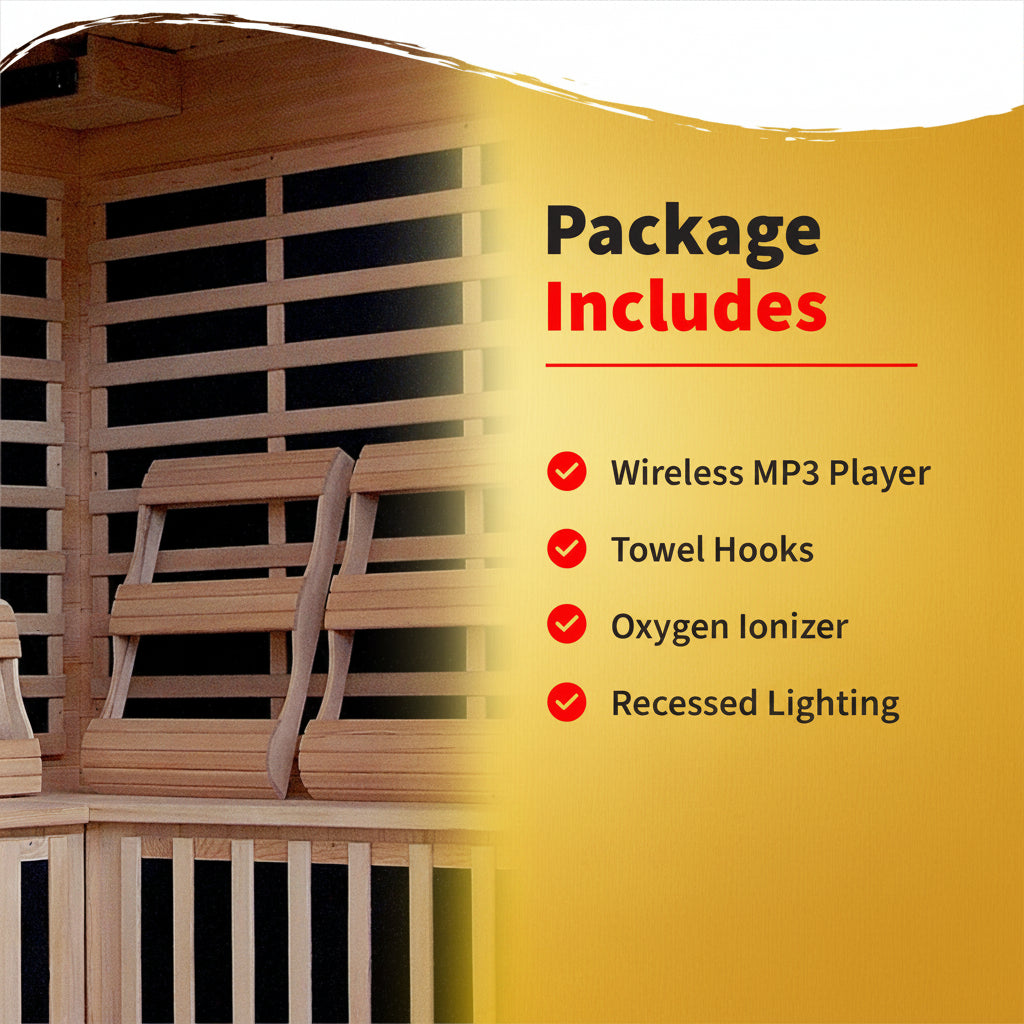 The Ridgeline — 4-Person Hemlock Corner Infrared Sauna