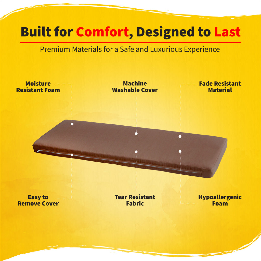 Seat Cushion for 2-Person Sauna - Brown