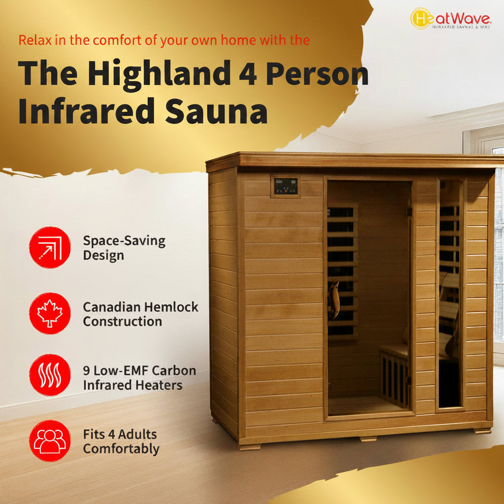 The Highland — 4-Person Hemlock Infrared Sauna